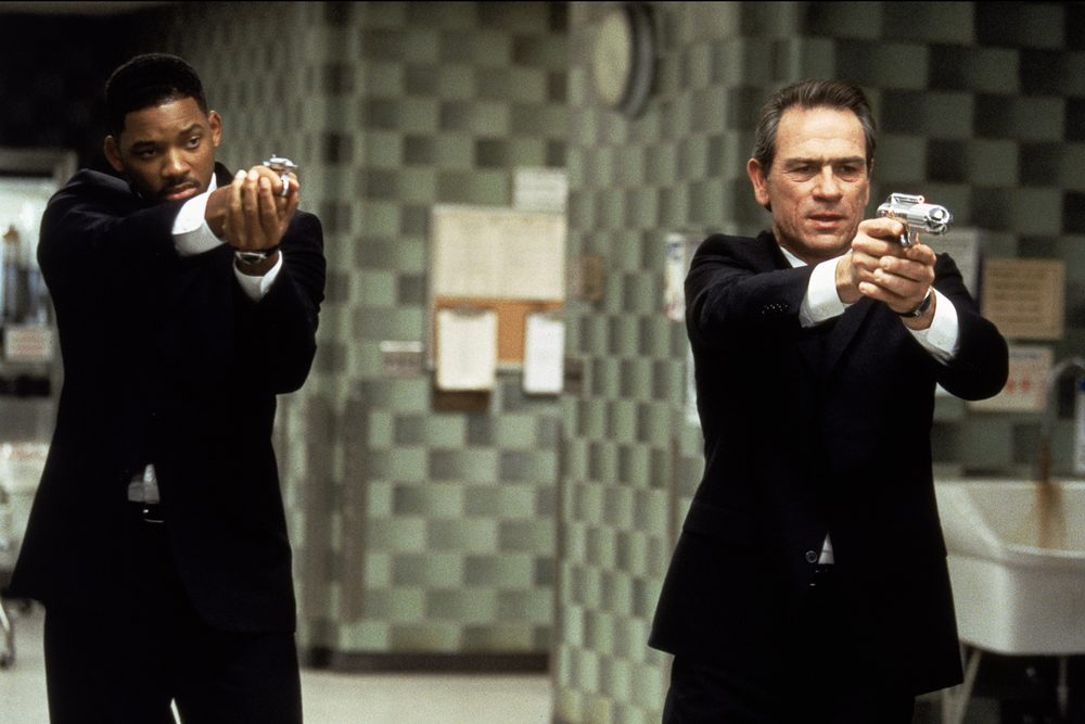 Will Smith wearing a Hamilton Ventura in Men in Black