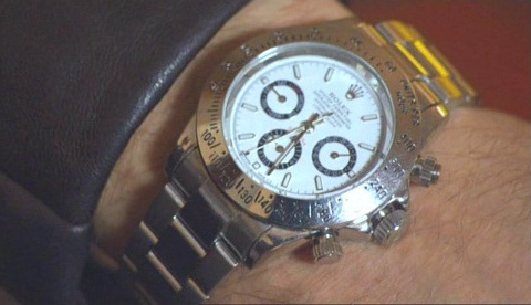The wearer as Rebecca Mitchell's husband with the Rolex Daytona in Hotel Babylon (2006)