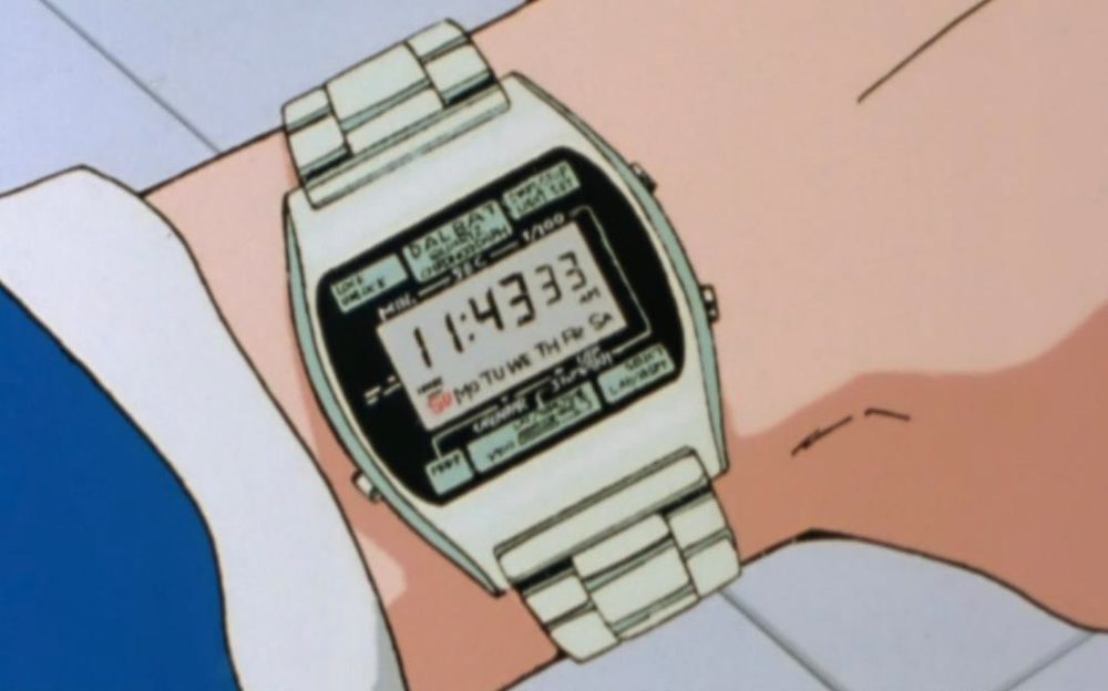 A background civilian wearing an Alba Y448-5010 digital watch in Dragon Ball Z