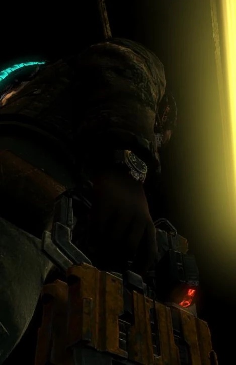 Gunner Wright as Isaac Clarke with the Unidentified watch in Dead Space 3 (2013)