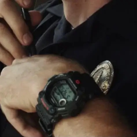 Jake Gyllenhaal as Brian Taylor with the Casio G-Shock G7900 in End of Watch (2012)