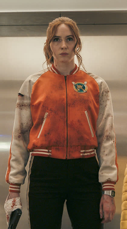 Karen Gillan as Sam with the Casio B640WD-1A in Gunpowder Milkshake (2021)