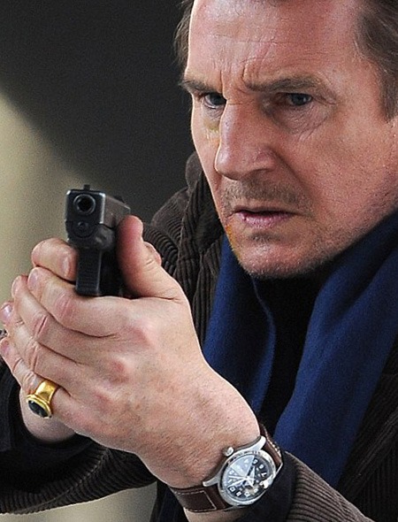 Liam Neeson as Matthew Scudder with the Hamilton Khaki Field in A Walk Among The Tombstones (2014)