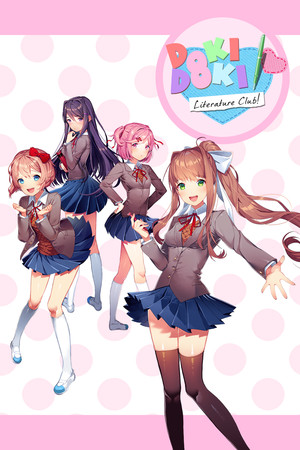 Lead artwork for Doki Doki Literature Club! (2017)