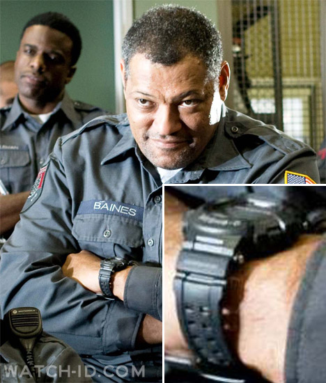 Laurence Fishburne as Baines with the Casio G-Shock GW9000A-1 in Armored (2009)