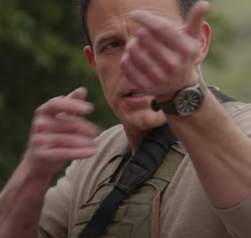 Ben Affleck wearing a Timex Expedition Scout T49961 in The Accountant 2