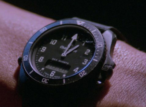Sylvester Stallone as John Rambo with the Chronosport UDT Sea Quartz in Rambo III (1988)