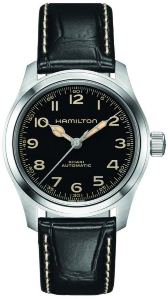 Hamilton Khaki Field Murph 38 mm with black dial and cathedral hands