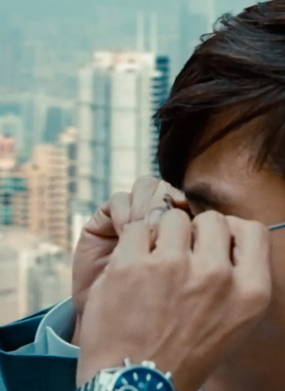 Lee Byung-hun as Han Cho Bai with the TAG Heuer Carrera Calibre 1887 Chronograph in RED 2 (2013)