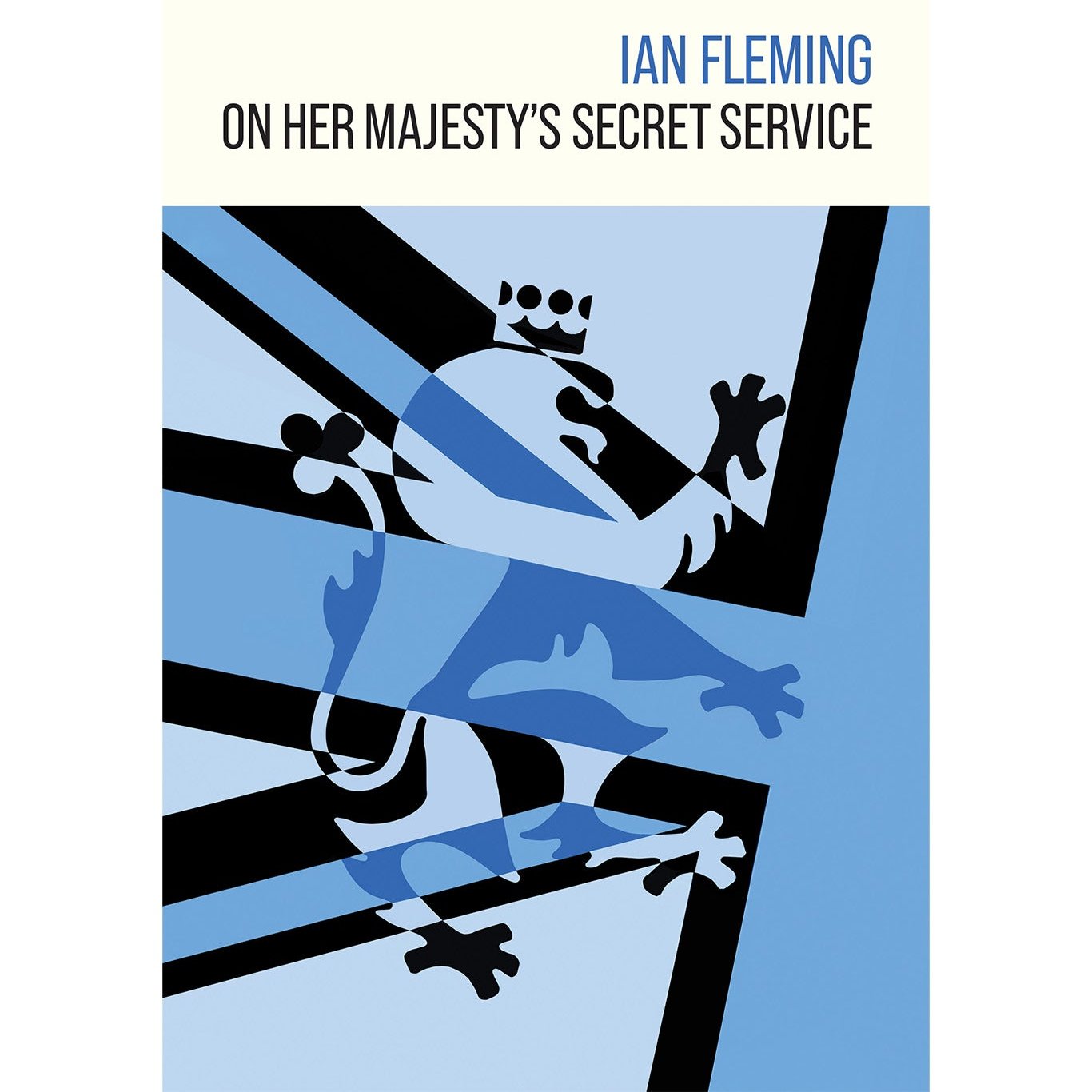 Modern On Her Majesty’s Secret Service cover with crown, hand and ski motifs.