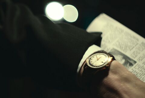 Benedict Cumberbatch as Greville Wynne with the Breitling Unitime 1260 in The Courier (2020)