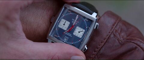 Scott Eastwood as Andrew Foster with the TAG Heuer Monaco in Overdrive (2017)