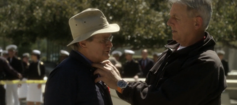 Mark Harmon as Gibbs with the Omega Seamaster PloProf in NCIS (2003)