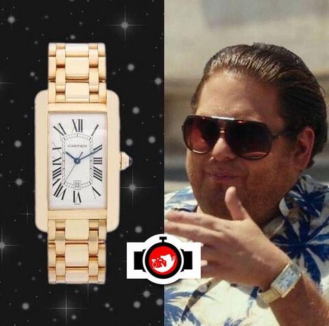 Jonah Hill as Efraim Diveroli with the Cartier Tank Américaine in War Dogs (2016)