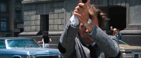 Clint Eastwood as Harry Callahan with the Timex (unidentified model) in Dirty Harry (1971)