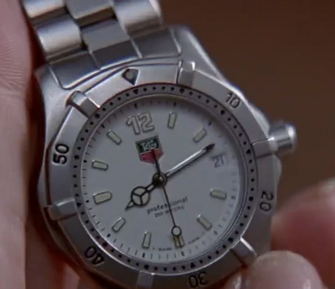 Neve Campbell as Sidney Prescott with the TAG Heuer 2000 Professional in Scream 2 (1997)