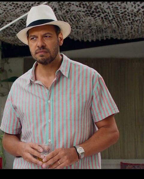 Laurent Lafitte as Philippe Trousselard with the Cartier Santos in The Party's Over! (2025)