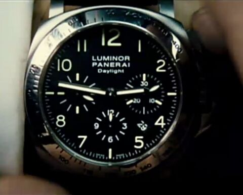 Jason Statham as Frank Martin with the Panerai Luminor Chrono Daylight in Transporter 2 (2005)