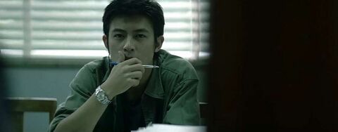 Edison Chen as young Lau Kin-ming with the Rolex Air-King in Infernal Affairs II (2003)