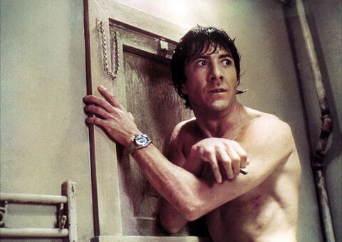 Dustin Hoffman as Thomas "Babe" Levy with the Rolex GMT-Master 1675 in Marathon Man (1976)