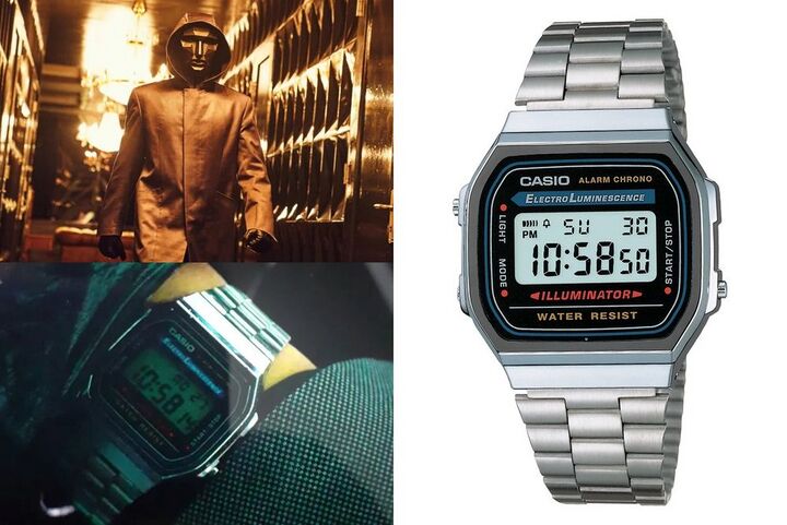 The Front Man wearing a Casio A168W-1 in Squid Game