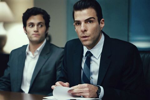 Zachary Quinto as Peter Sullivan with the Porsche Design Dashboard P6612 in Margin Call (2011)
