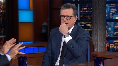 Stephen Colbert as Himself with the Vacheron Constantin FiftySix in The Late Show with Stephen Colbert (2015)