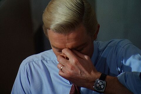 Ed Bishop as Commander Ed Straker with the Certina Argonaut Chronograph 8501 001 in UFO (1970)