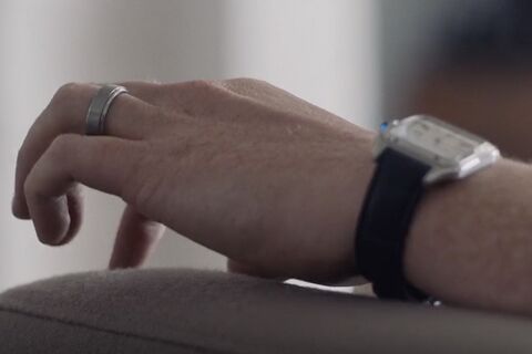 Jesse Plemons as CEO with the Cartier Santos-Dumont in Windfall (2022)