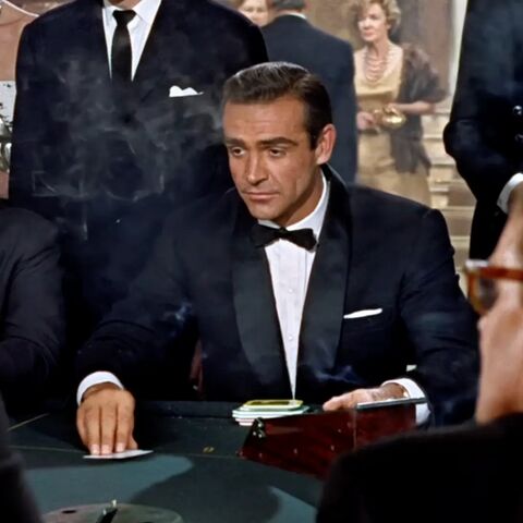 Sean Connery as James Bond with the Gruen Precision 510 in Dr. No (1962)