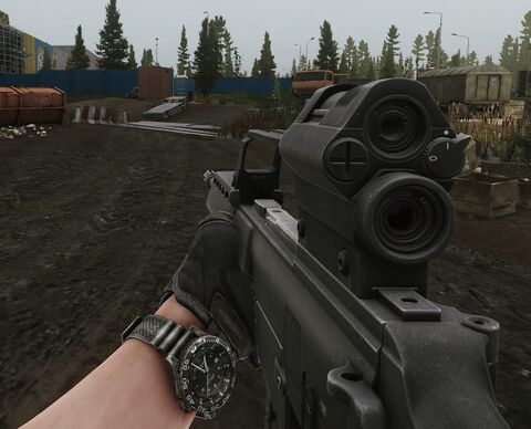 The wearer as BEAR PMC (player character) with the Unidentified watch in Escape from Tarkov (2017)