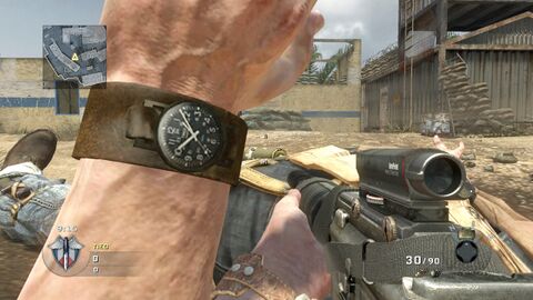The wearer as Player character (multiplayer) with the Timex Camper (vintage) in Call of Duty: Black Ops (2010)