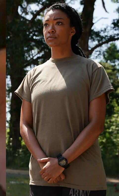 Sonequa Martin-Green as Merit with the George FMDOGE013 in My Dead Friend Zoe (2024)