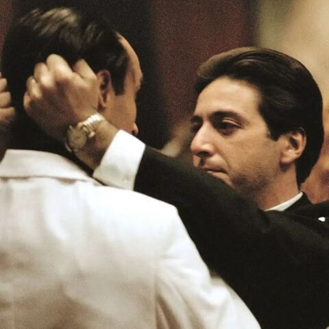 Al Pacino as Michael Corleone with the Omega Constellation in The Godfather Part II (1974)