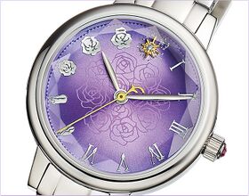 PREMICO Glass Mask Purple Rose Anniversary Watch