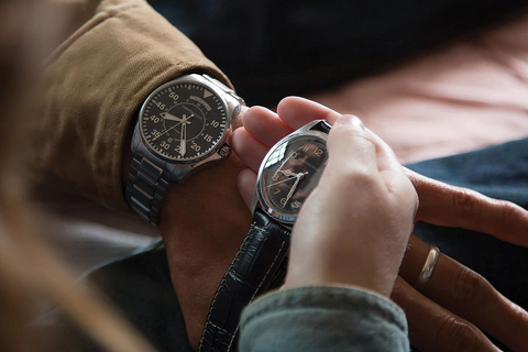 Matthew McConaughey as Joseph Cooper with the Hamilton Khaki Pilot Day Date in Interstellar (2014)