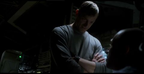 Joel Kinnaman as Ed Baldwin with the IWC Pilot's Watch Chronograph IW3706 in For All Mankind (2019)