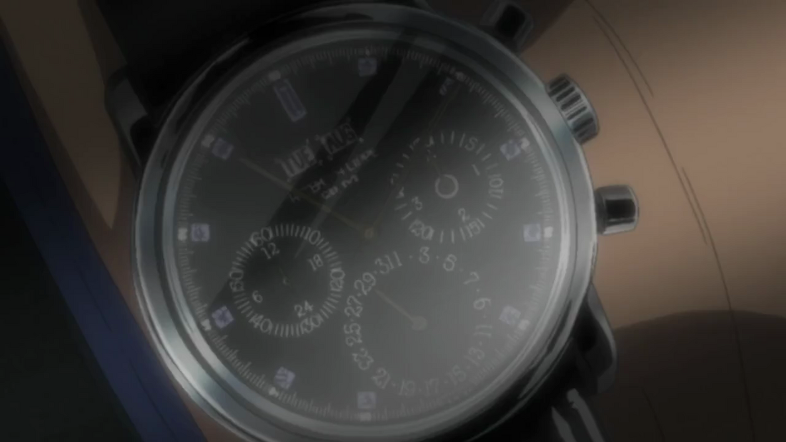 Duke Togo's perpetual-calendar chronograph compared to a Patek Philippe 3970P in Golgo 13