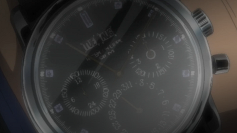 The wearer as Duke Togo with the Patek Philippe 3970P in Golgo 13 (2008)