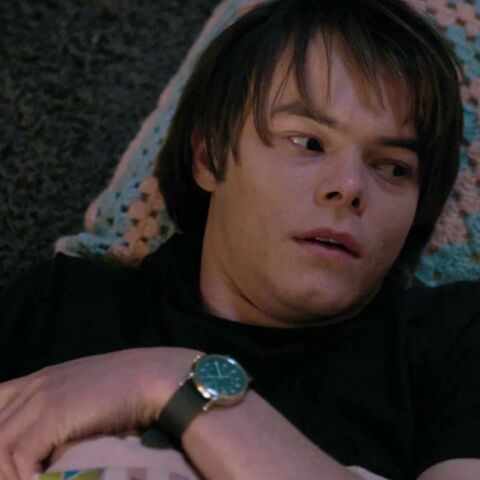 Charlie Heaton as Jonathan Byers with the Timex Weekender in Stranger Things (2016)