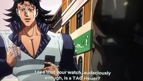 The wearer as Jotaro Kujo with the TAG Heuer 2000 Professional in JoJo's Bizarre Adventure (2014)