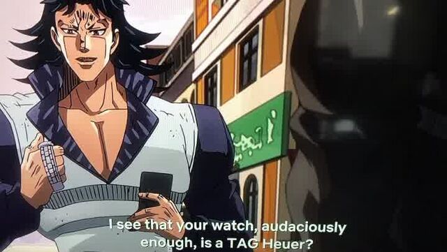 as Jotaro Kujo with the TAG Heuer 2000 Professional in JoJo's Bizarre Adventure (2014)