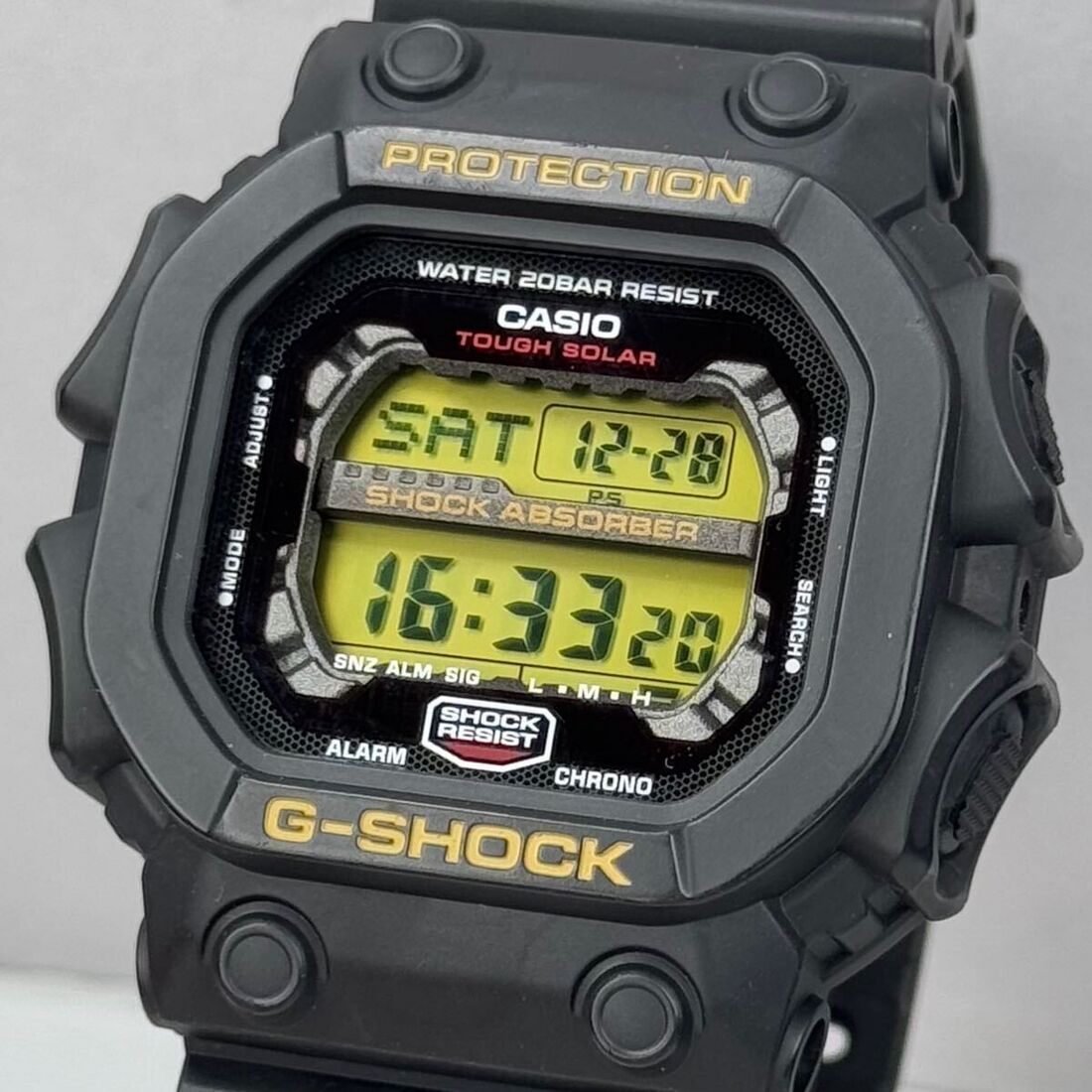 Black Casio G-Shock GX56-1B with oversized bezel guards