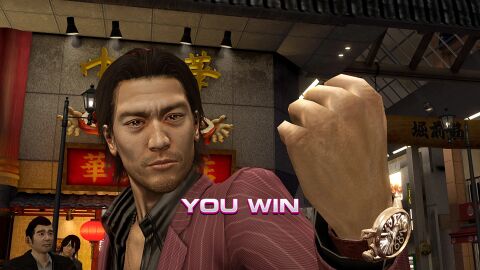 The wearer as Shun Akiyama with the GaGà Milano (unidentified model) in Yakuza 5 (2012)
