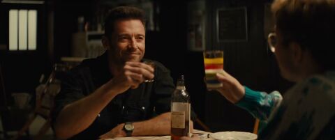 Hugh Jackman as Bronson Peary with the Victorinox Swiss Army Original in Eddie The Eagle (2016)