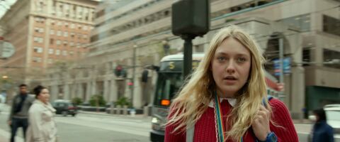Dakota Fanning as Wendy with the Casio F-108WH-2AEF in Please Stand By (2017)