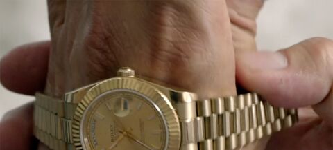 John Travolta as Ben Aronoff with the Rolex Day-Date in Speed Kills (2018)