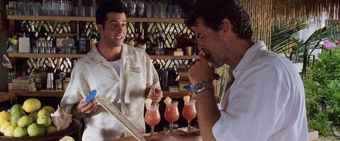 Pierce Brosnan as Max Burdett with the Panerai Luminor Marina PAM00091 in After the Sunset (2004)