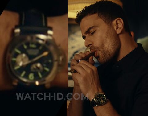 Theo James as Eddie Horniman with the Panerai Luminor Power Reserve PAM00126 in The Gentlemen (2024)