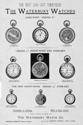 Waterbury keyless watch